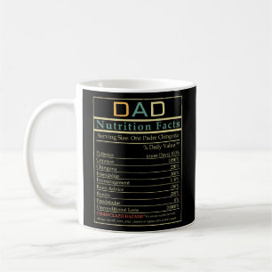 Vintage Dad Nutrition Facts Funny Fathers Day Coffee Mug