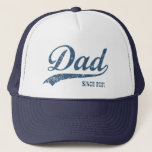Vintage Dad Since [year] Trucker Hat at Zazzle
