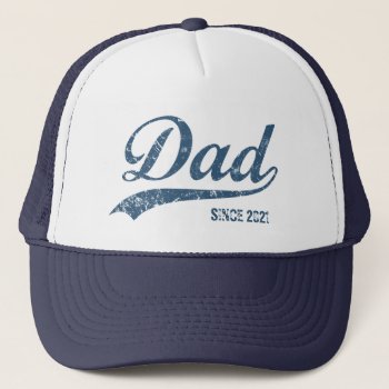 Vintage Dad Since [year] Trucker Hat by giftcy at Zazzle