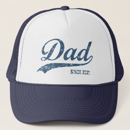 Vintage Dad Since [year] Trucker Hat