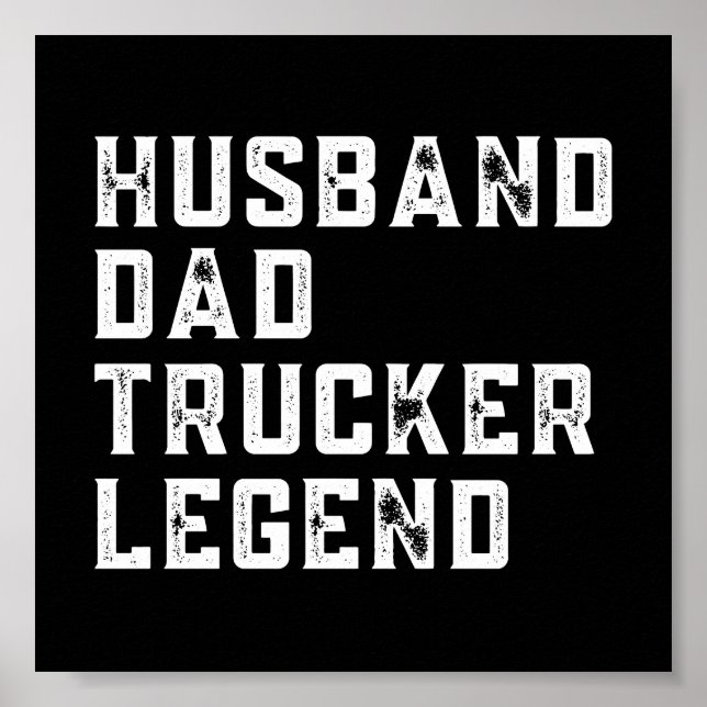 Vintage Dad Trucker Saying Poster (Front)