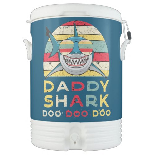 Vintage Daddy Shark Doo Doo Doo Beverage Cooler