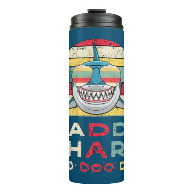 Vintage Daddy Shark "Doo Doo Doo" Thermal Tumbler (Front)
