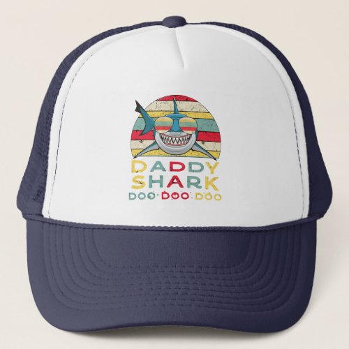 Vintage Daddy Shark Doo Doo Doo Trucker Hat