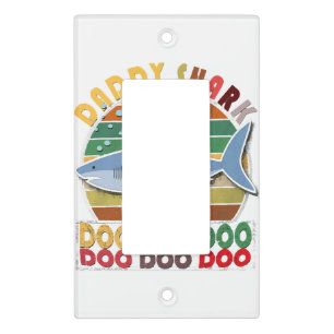 Vintage Daddy Shark Fathers Day Light Switch Cover