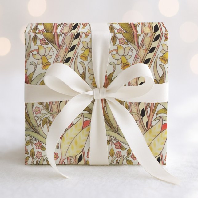 Vintage Daffodil Floral Pattern Wrapping Paper (Creator Uploaded)