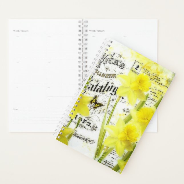 Vintage daffodils planner (Display)