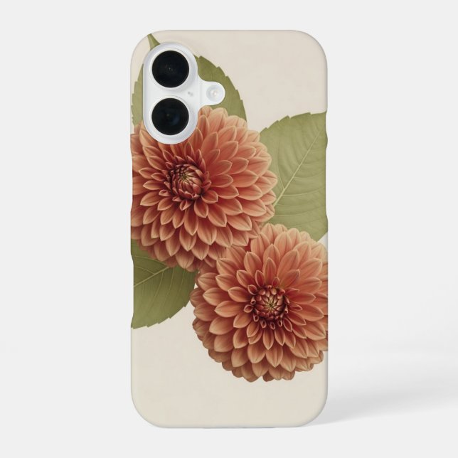 Vintage Dahlia Duo iPhone Case (Back)