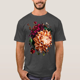 Vintage Dahlia Inspired Flower Plant Lover Funny g T-Shirt
