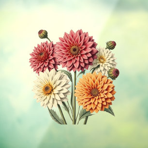 Vintage Dahlia Window Cling