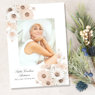 Vintage Daisies Celebration of Life Program