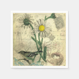 Vintage daisies napkins