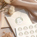 Vintage Daisy Art Nouveau by Mucha Classic Round Sticker<br><div class="desc">Art Nouveau Vintage wedding stickers by Alphonse Mucha in a floral, romantic, and whimsical design. Victorian flourishes complement classic art deco fonts. Please enter your initials, and you're done. If you wish to change the design further, click the blue "Customize It" button. Thank you so much for considering my design...</div>