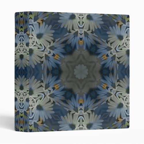 Vintage Daisy Blue Floral 3 Ring Binder