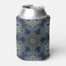 Vintage Daisy Blue Floral Can Cooler
