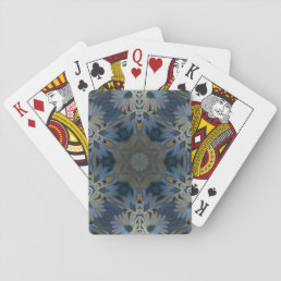Vintage Daisy Blue Floral Playing Cards