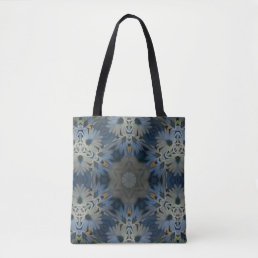 Vintage Daisy Blue Floral Tote Bag
