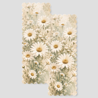 Vintage Daisy Botanical Glossy Bookmark