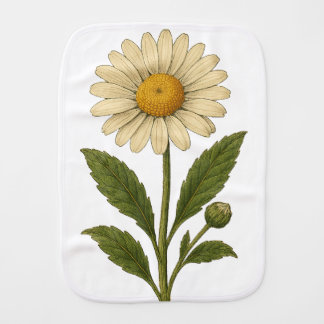 Vintage Daisy Burp Cloth | Botanical Baby Cloth