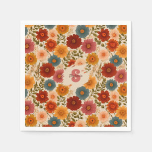 Vintage Daisy Floral Pattern Napkins
