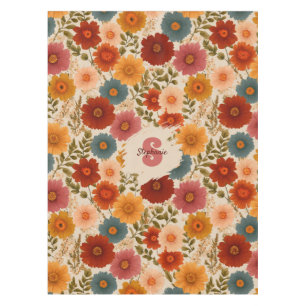 Vintage Daisy Floral Pattern Tablecloth