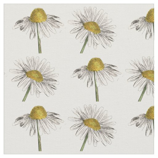 Vintage Daisy Flower Fabric