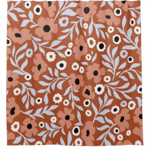 Vintage daisy flowers: abstract background. shower curtain