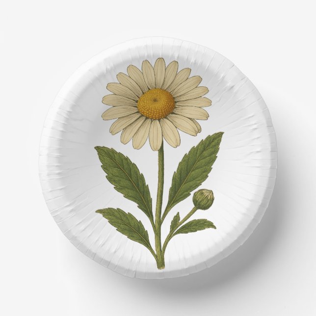 Vintage Daisy Paper Bowls (Front)