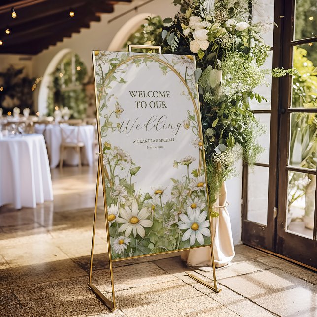 Vintage Daisy Wedding Art Nouveau Foam Board (Creator Uploaded)