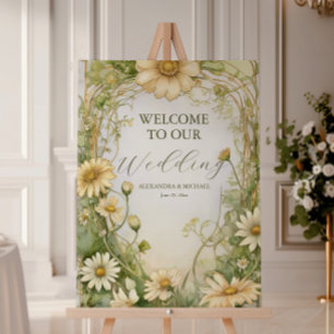 Vintage Daisy Wedding Art Nouveau Foam Board