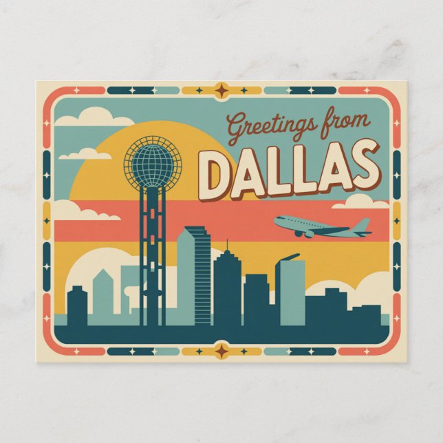 Vintage Dallas Postcard | Greetings from Dallas  (Front)