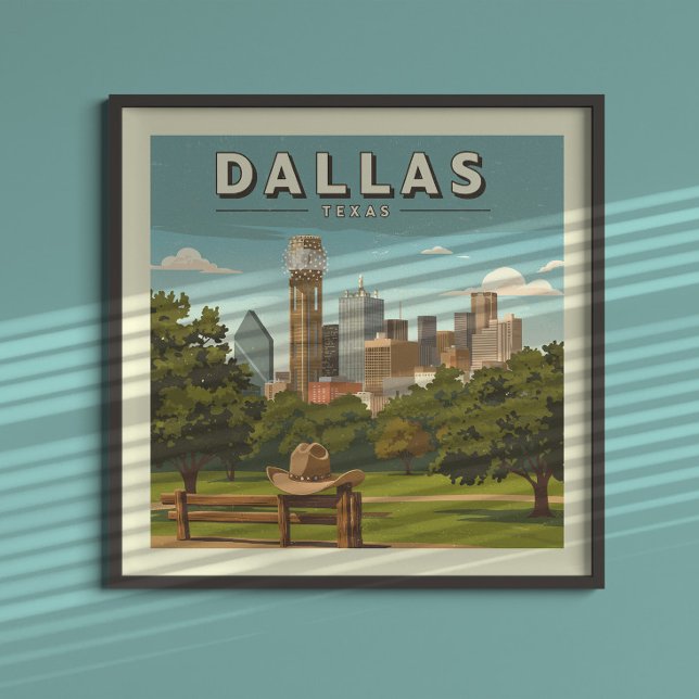 Vintage Dallas Texas Poster (Creator Uploaded)