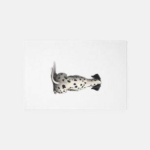 Vintage Dalmatian Dog From Behind Illustration Min Rug