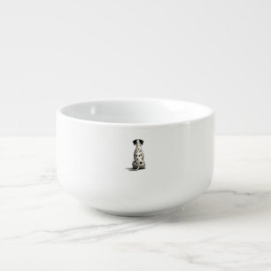 Vintage Dalmatian Dog From Behind Illustration Min Soup Mug