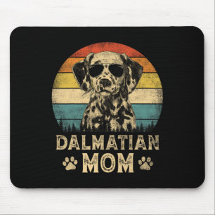 Vintage Dalmatian Mom Dog Lovers Mother's Day Mouse Pad