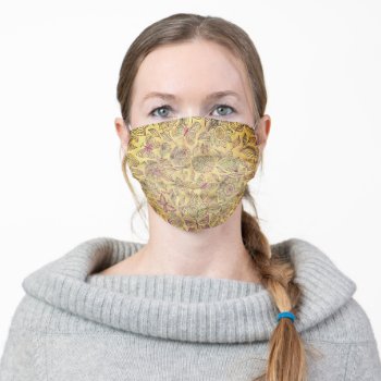 Vintage Damask Adult Cloth Face Mask by MehrFarbeImLeben at Zazzle