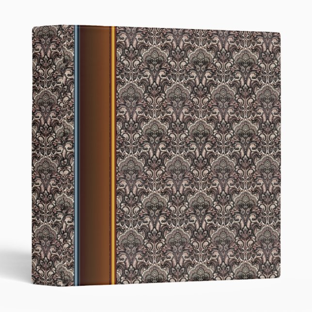 Vintage  Damask Avery Binder (Front/Spine)