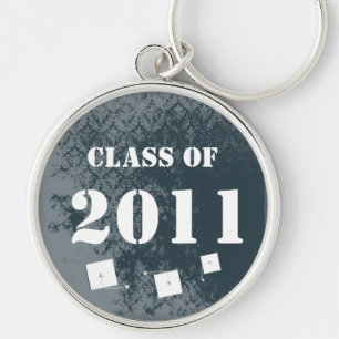 Vintage Damask Class of 2011 Keychain Tossing Caps