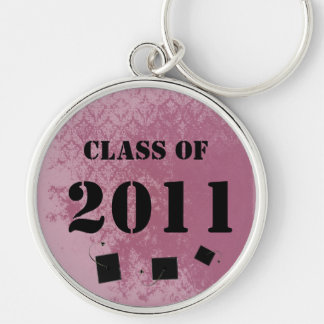 Vintage Damask Class of 2011 Keychain Tossing Caps