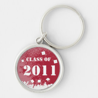 Vintage Damask Class of 2011 Keychain Tossing Caps