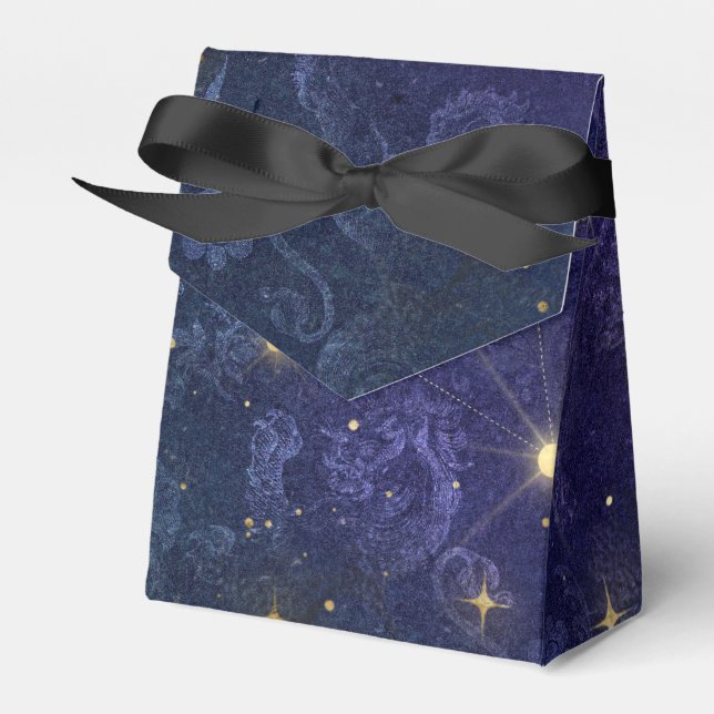 Vintage Damask Favor Boxes (Front Side)