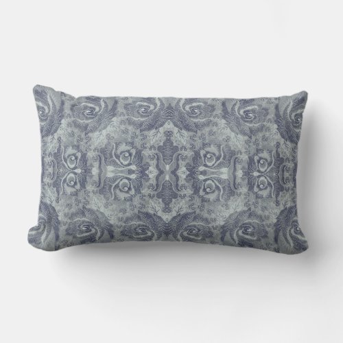 Vintage Damask Floral Pattern Light Blue _ Pillow