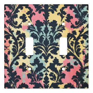 Vintage Damask Flourish Pattern Light Switch Cover