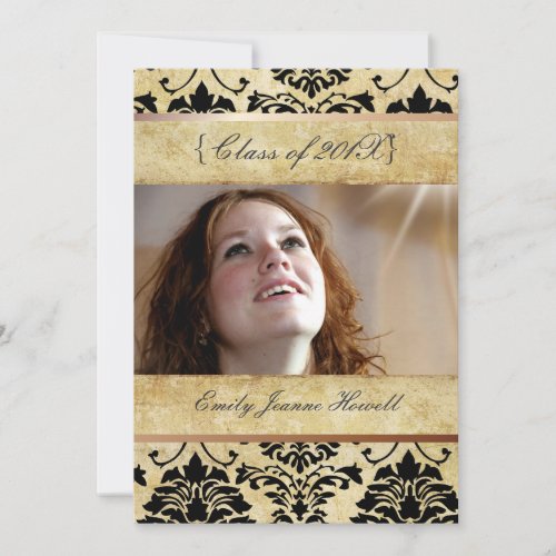 Vintage Damask/Graduations Party Invitations
