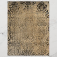 Vintage Damask Grungy Scrapbook Paper