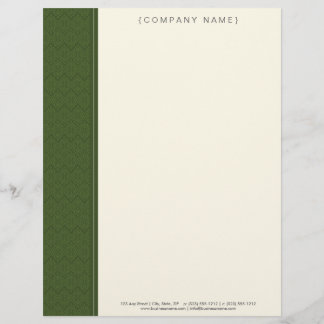 Vintage Damask Lime Green Customized Letterhead