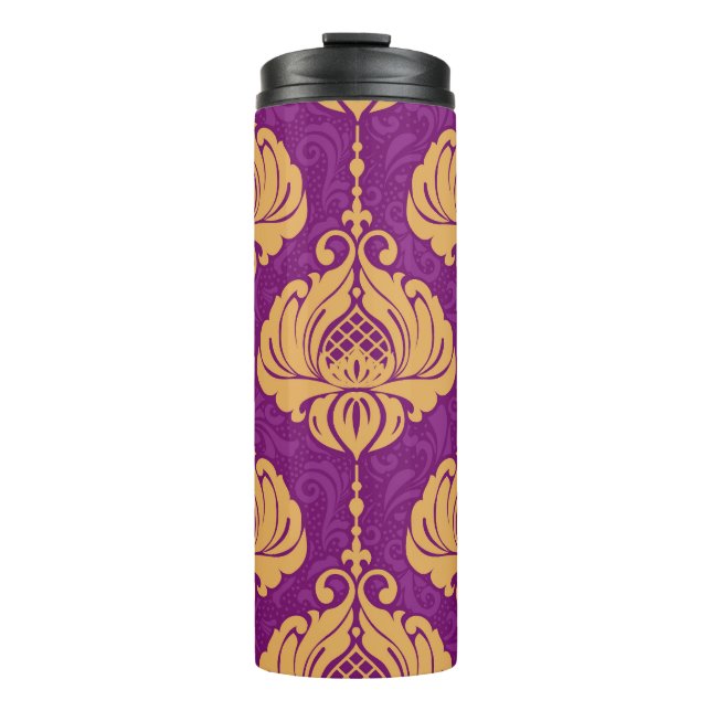 Vintage Damask Ornamental Pattern. Thermal Tumbler (Front)