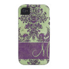 Vintage Damask Pattern with Monogram