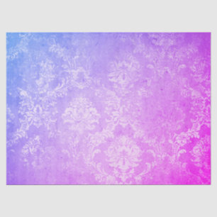 Vintage damask purple and pink distressed tissue paper