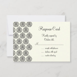 Vintage Damask RSVP Card